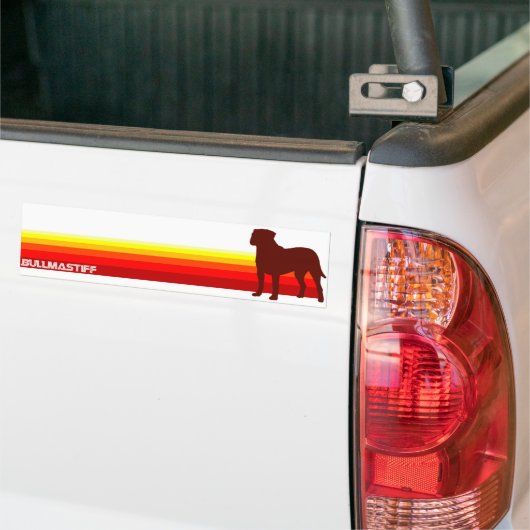 Bullmastiff met Stripes Bumpersticker (Op Truck)