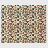 Bullmastiff Naadloos Cadeaupapier (Vlak)