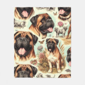 Bullmastiff Naadloos Fleece Deken (Voorkant)