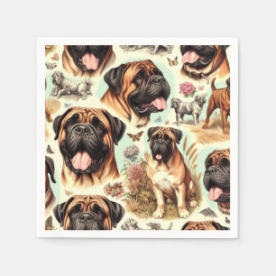 Bullmastiff Naadloos Servet