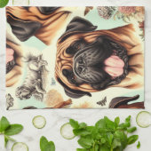 Bullmastiff Naadloos Theedoek (Gevouwen)