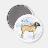 Bullmastiff Noel Magnet (Voorkant / Achterkant)