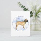Bullmastiff Noel Postcard Feestdagenkaart (Staand voorkant)