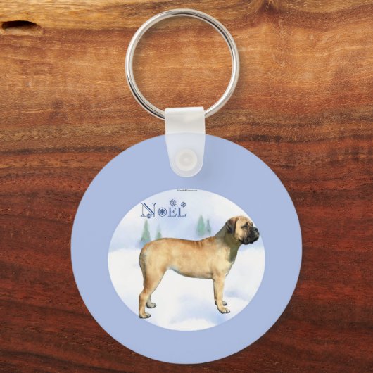 Bullmastiff Noel Sleutelhanger (Voorkant)