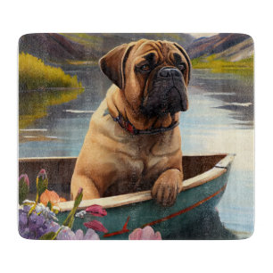 Bullmastiff op een peddel: Een landschapsavontuur Snijplank