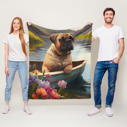 Bullmastiff op een peddel: Een Schilderachtig avon Fleece Deken (In situ)