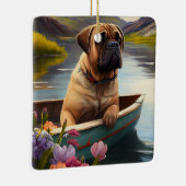 Bullmastiff op een peddel: Een Schilderachtig avon Keramisch Ornament (Rechts)
