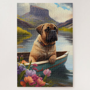 Bullmastiff op een peddel: Een Schilderachtig avon Legpuzzel