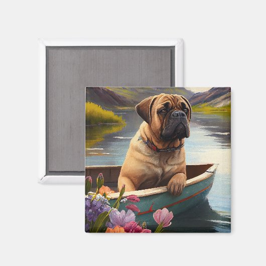 Bullmastiff op een peddel: Een Schilderachtig avon Magneet (Voorkant / Achterkant)