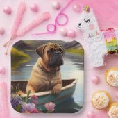 Bullmastiff op een peddel: Een Schilderachtig avon Papieren Bordje (Feest)