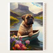 Bullmastiff op een peddel: Een Schilderachtig avon Planner (Achterkant)