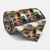 Bullmastiff op een peddel: Een Schilderachtig avon Stropdas (Opgerold)