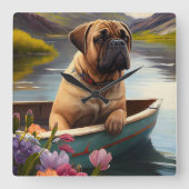 Bullmastiff op een peddel: Een Schilderachtig avon Vierkante Klok (Voorkant)