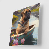 Bullmastiff op een peddel: Een Schilderachtig avon Vierkante Klok (Hoek)