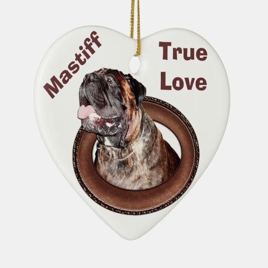 Bullmastiff Ornaments is Great Mastiff Gifts Keramisch Ornament (Rechts)