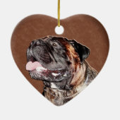 Bullmastiff Ornaments is Great Mastiff Gifts Keramisch Ornament (Achterkant)