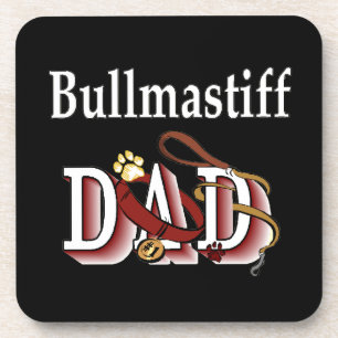 Bullmastiff papa bier onderzetter