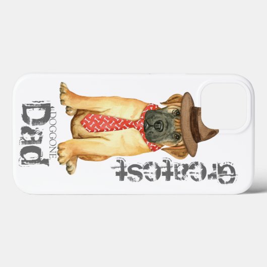 Bullmastiff papa Case-Mate iPhone case (Achterkant (horizontaal))
