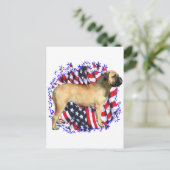 Bullmastiff Patriot Briefkaart (Staand voorkant)