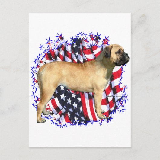 Bullmastiff Patriot Briefkaart (Voorkant)