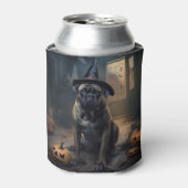 Bullmastiff pompoenen Halloween eng Blikjeskoeler (Blikje Voorkant)