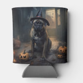 Bullmastiff pompoenen Halloween eng Blikjeskoeler (Achterkant)