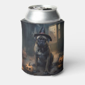Bullmastiff pompoenen Halloween eng Blikjeskoeler (Blikje Achterkant)