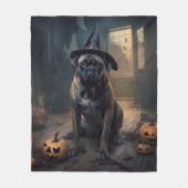 Bullmastiff pompoenen Halloween eng Fleece Deken (Voorkant)