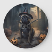 Bullmastiff pompoenen Halloween eng Grote Klok (Voorkant)