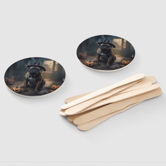 Bullmastiff pompoenen Halloween eng Handwaaier (Niet-gemonteerd)