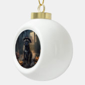 Bullmastiff pompoenen Halloween eng Keramische Bal Ornament (Rechts)