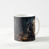 Bullmastiff pompoenen Halloween eng Koffiemok (Voorkant rechts)