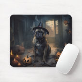 Bullmastiff pompoenen Halloween eng Muismat (Met muis)