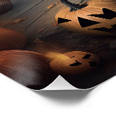 Bullmastiff pompoenen Halloween eng Perfect Poster (Hoek)