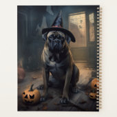 Bullmastiff pompoenen Halloween eng Planner (Achterkant)
