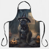 Bullmastiff pompoenen Halloween eng Schort (Voorkant)