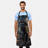 Bullmastiff pompoenen Halloween eng Schort (Gedragen)