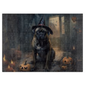 Bullmastiff pompoenen Halloween eng Snijplank (Voorkant)