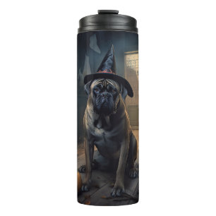 Bullmastiff pompoenen Halloween eng Thermosbeker