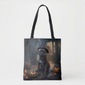 Bullmastiff pompoenen Halloween eng Tote Bag (Voorkant)