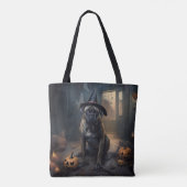Bullmastiff pompoenen Halloween eng Tote Bag (Achterkant)