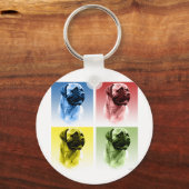 Bullmastiff Pop Kunst Sleutelhanger (Voorkant)