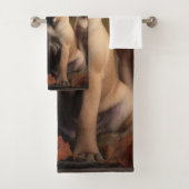 Bullmastiff Puppy Herfst Delight Pompoen Bad Handdoek (Insitu)