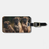 Bullmastiff Puppy Herfst Delight Pompoen Bagagelabel (Voorkant horizontaal)