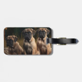 Bullmastiff Puppy Herfst Delight Pompoen Bagagelabel (Achterkant horizontaal)