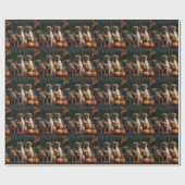 Bullmastiff Puppy Herfst Delight Pompoen Cadeaupapier (Vlak)