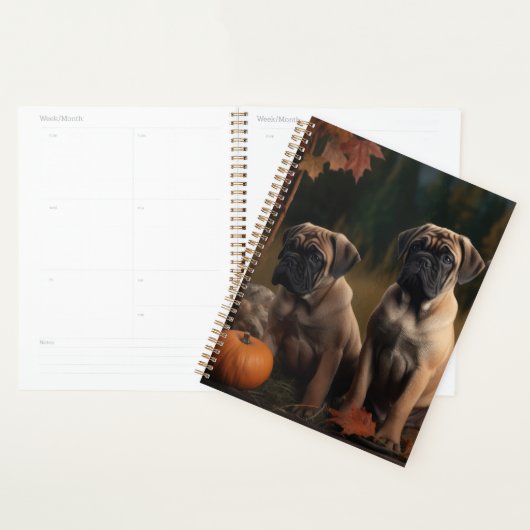 Bullmastiff Puppy Herfst Delight Pompoen Planner (Display)
