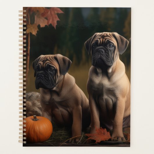 Bullmastiff Puppy Herfst Delight Pompoen Planner (Voorkant)