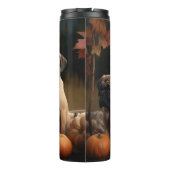 Bullmastiff Puppy Herfst Delight Pompoen Thermosbeker (Achterkant)