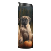 Bullmastiff Puppy Herfst Delight Pompoen Thermosbeker (Geroteerd rechts)